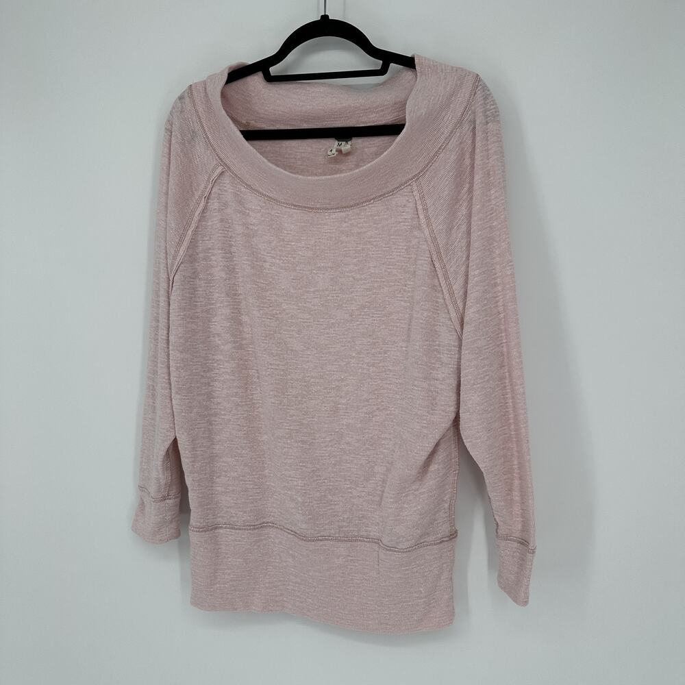 We The Free Pullover Sweater Womens Medium Pink Slouchy Lightweight Lounge Top - Picture 5 of 10